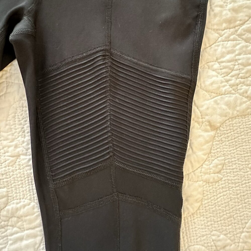 NWOT Central Park Sport Black Full Length Active Leggings Women's Small S Mesh - Picture 4 of 12